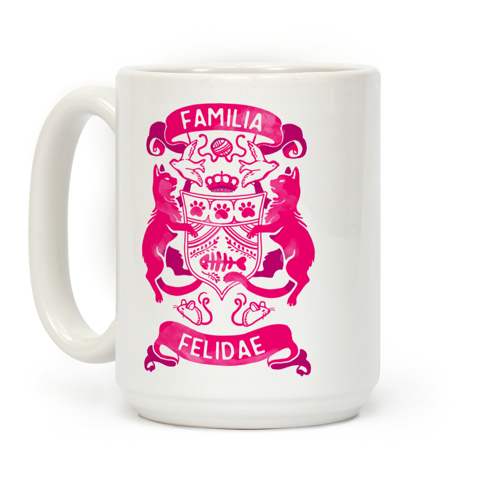 Cat Family Crest: Familia Felidae Coffee Mug
